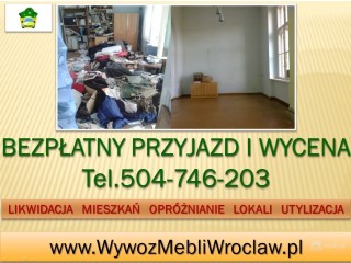 Wywóz starych mebli, cena, tel. Wrocław, odbiór