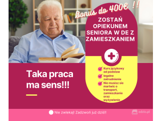 Pracuj jako Opiekun Seniora w DE