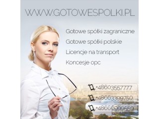 Gotowe spółki z licencją na transport międzynarodowy, spedycję. Wirtualne biuro .Księgowość 603557777