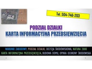 Cena karty informacyjnej przedsięwzięcia na warunki zabudowy.